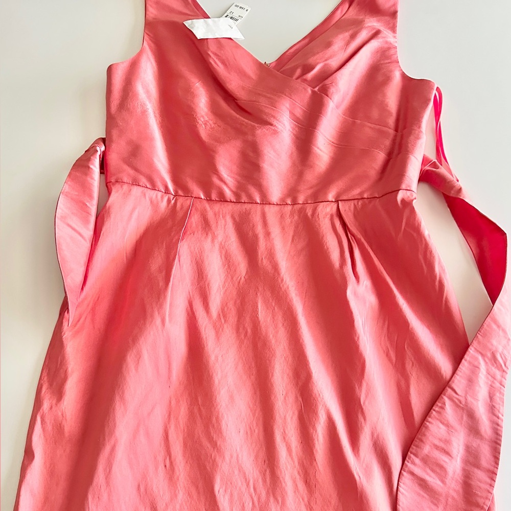 NWT Talbots Vibrant Peach Silk Dress
